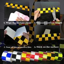 5cm*3 Meters High Visibility Reflective Tape Reflective Indicator Sign Sticker Suitable For Various Scenarios - Multicolor - View 5