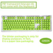 HXSJ Teclas de teclado mecánico PBT de colores compatibles con ABS de inyección doble con caracteres translúcidos, teclado no incluido - Ver 1