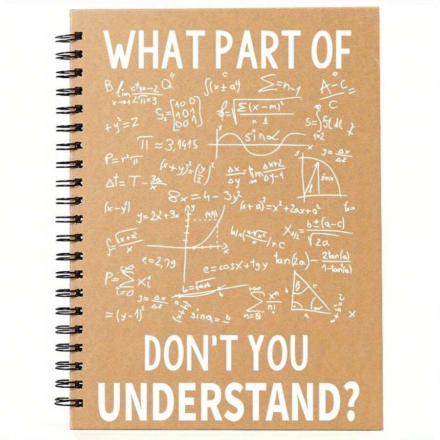 Cuaderno Espiral de Matemáticas Humorístico] 1 Cuaderno Espiral de Matemáticas Humorístico - Papel Desprendible, Chistes de Ciencia Divertidos y Diseños de Ecuaciones - Regalo Perfecto para Amantes de las Matemáticas, Maestros, Estudiantes, Médicos, Enfermeras, Colegas, Planificación Diaria, Diseño Único - Un libro (50 páginas, 100 páginas) - Ver 1