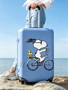 SNOOPY 18-32 英吋行李箱套，個性化卡通動漫行李箱保護套，時尚彈性可水洗行李包套，適用多種行李箱尺寸，彈性防刮行李箱套 - 彩色 - 查看 8