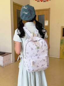 3-Piece Back To School Backpack Set - Heart & Bow Pattern Large Capacity Backpack + Lunch Bag + Pencil Case Multi-Pack, With Laptop Compartment, Adjustable Shoulder Straps And Spacious Multi-Pockets - Lightweight Portable Zipper Bag, Suitable For Students/Teenagers/Graduates, Perfect For Outdoor/Travel/Middle School/High School/College, Essential College Backpack - 2327 - View 18