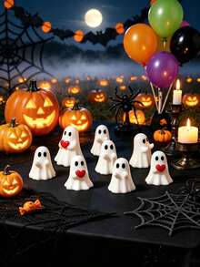 15/10/5/1 pieza Adorable Fantasma Decoraciones de Halloween Adornos de Moda Creativa Mejoran la Atmósfera Festiva Decoración Multiusos para Interiores del Hogar Habitación Boda Fiesta de Cumpleaños Fiesta de San Valentín Recuerdos de Fiesta - Multicolor - Ver 3