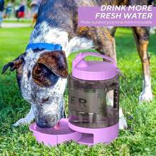 Portable Large Dog Water Bottle 77oz Leak Proof Travel Pet Water Dispenser For Hiking Camping And Outdoor Walks - Purple - View 7