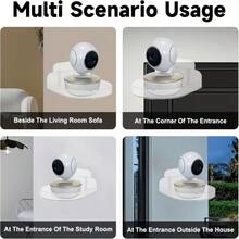 1PC/2pcs Camera Wall-Mounted Shelf, Camera Mounting Bracket Without Drilling Holes, Surveillance Bracket, Home Outdoor Wall-Mounted Shelf Support, Bracket For Indoor And Outdoor Cameras, Suitable For Multiple Scenarios - A - View 8