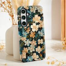 Versand aus europäischem Lager Retro Blumen 2 IN 1 Film Schalen Handyhülle für Samsung S25 S24 S23 S22 S21 Plus Ultra S25 Edge S20 FE A56 A16 15 26 36 Cover AJJA - FL001 - Übersicht 5