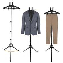 Garment Steamer Stand, Steam Ironing Rack, Handheld Steamer Holder, Foldable & Height Adjustable Clothes Drying And Ironing Rack With Adjustable Vertical Hanger Pole; Dual Function As Portable Lint Remover And Ironing Board Support, 360° Rotating Arm Design, Multi-Layer Hanging For Clothes, Suitable For Bedroom Wardrobe, Travel And Home Use, Space-Saving, Sturdy And Durable - View 2