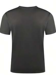 A Round-Neck Short-Sleeve T-Shirt Featuring A Colorful Music Note Pattern Print On The Front. The Vibrant Note Elements Convey A Lively, Music-Related - 黑色 - 查看 10