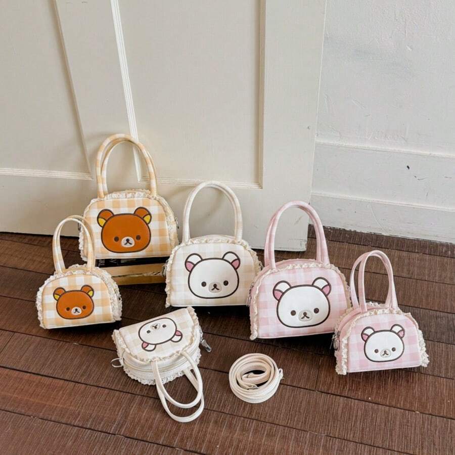 Rilakkuma Korean Style Cute Cartoon Relaxed Bear Handbag For Women 2026 New Portable Coin Purse Parent-Child Shoulder Crossbody Bag - Multicolor - View 1