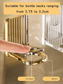 No-Drill Bathroom Storage Rack, For Storing Shampoo, Dish Soap, Laundry Detergent, Minimalist Luxury Design - Multicolor - View 8