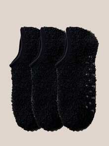 1/3/6/20/30 Pairs Random Women's Short Socks, Coral Fleece Fuzzy Floor Socks, Autumn/Winter Indoor Home Anti-Slip Short Tube Sleep Socks, Suitable For Multiple Occasions - Multicolor - View 11