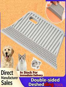 Reusable Pet Hair Remover Set, 3-In-1 Lint Cleaner & Silicone Brush, For Cat/Dog Hair, Sofa, Carpet & Clothes, Fabric-, No Damage - View 9