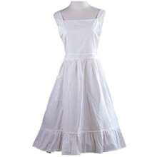 Vintage Victorian Style Apron, Pastoral Linen Apron With Ruffle Trim, Retro Literary Style Pinafore Apron, Casual Loose Mid-Length Apron For Daily Wear - Multicolor - View 10
