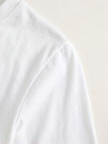 Women's Loose Round Neck Long Sleeve T-Shirt, Solid Color All-Match Top, Soft Skin-Friendly Breathable, Versatile For Daily Commute - White - View 6