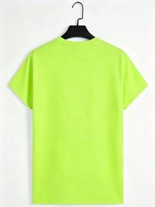Nuova Collezione Estate 2026: T-shirt da donna 100% cotone con stampa dalmata, motivo creativo vintage 'Fascia per capelli rossa a pois e occhiali da sole dalmata'. - Verde neon - Visualizzare 3