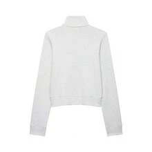 DEEKA Autumn New Women's European And American Style Fashion Minimalist Versatile Button & Zipper Sweatshirt Jacket Coat - Light Grey - View 3