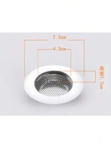 1pc Stainless Steel Sink Strainer, Kitchen Sink Drain Filter, Bathroom Floor Drain Cover - Silver - View 8
