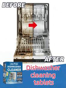 Dishwasher Cleaning Tablets, Specialized For Countertop And Built-In Drawer Dishwashers, Stain And Grease Removal Cleaning Pads - Solid State - View 1