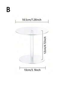 Clear Round Acrylic Cake Stand, Clear Cupcake Stand, Dessert Cupcake Display Rack, Pastry Candy Display Stand, Suitable For Dessert Table, Birthday Party, Wedding Event - View 6