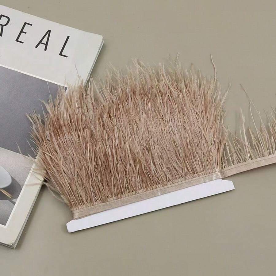 1m (39.37in) Artificial Feather Trim, Suitable For DIY Crafts, Dresses, Handbags, Home Cushions, Stage Costumes, Party, Wedding, Graduation Season Decoration And Handmade DIY Projects - Fabric Ribbon Edge Decoration - 1 Meter - View 1