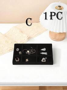4pcs/1pc Jewelry Tray Jewelry Storage Tray Jewelry Display Tray Stackable Drawer Jewelry Storage Box Multi-Functional Jewelry And Accessories Display And Storage Box Velvet Jewelry Tray Grid Jewelry Tray Jewelry Box, Jewelry Organizer Jewelry Storage Box Drawer Storage Box Suitable For Earrings, Necklaces, Bracelets, Rings, Multiple Sizes Jewelry Organizer - Black - View 15