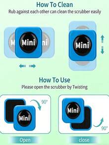 1 Set Mini Magnetic Fish Tank Brush, Fish Tank Brush, Small Glass Scraper, Double-Sided Cleaning And Scraping, Algae Knife Cleaning, Algae Removal Tool, Curved Design Algae Scraper, ABS Resin Fish Tank Cleaning Tool, Aquarium Accessories, Glass Cleaner, Washing Tool, Random Color - View 3