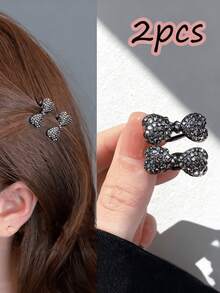 6 Stücke/2 Stücke Damen Luxus Kristall Legierung Strass Blumen Haarspange, elegante exquisite Halb-Hochsteckfrisur Haaraccessoire, romantische glamouröse Haarspange für Hochsteckfrisuren, hochwertige Party- und Anlass-Dekoration Haarspange, geeignet für tägliche Arbeit und Pendeln Haarschmuck - Verschiedenfarbig - Übersicht 8