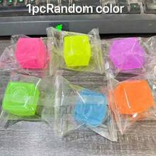 1 Nee Don Nice Cube Multi-Function Stress Relief Toy Soft Rubber Cube, Large Ice Cube Maltose Shape, TPR Material Super Soft And Squeezable, Adult Sensory Stress Relief Toy, Fun Gift, Birthday Gift, Easter Gift, Party Favor - Multicolor - View 9
