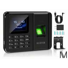 Kuiiyer Biometric Time Clock With Fingerprint And  Screen For Attendance Control - 查看 1