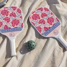 Pickleball Paddle Set Lightweight Pickleball Racket For Adults & Beginners Pickleball Paddle Set With 2 Balls Pattern Pickleball Paddle Lightweight Fashion Pickleball Racket Sports Gift - Beige - View 7