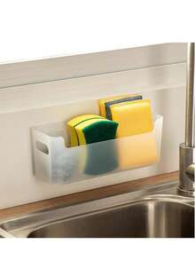 1 Pc Durable Punch-Free Plastic Storage Box, Simple Mountable Cabinet Door Organizer, Multi-Scene Storage Bin For Kitchen Gadgets, Bathroom Items,Beauty Tools & Office Accessories, Space Saver Household Supply,Perfect Gift For New Year Housewarming - Multicolor - View 10