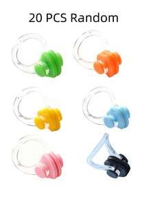 1 Set Adult Swimming Nose Clip, Suitable For Swimming In Water, PC Material Swimming Equipment, Suitable For Water Play And Swimming Training - Multicolor - View 5