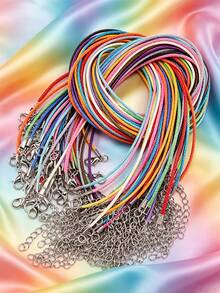 10/50/100pcs Multi-Color Multi-Layer Cord Necklace, Retro Punk Jewelry Necklace - Necklace Cord - View 4