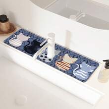 1 buah Alas Anti Selip Keran Berbagai Ukuran Motif 5 Kucing, Alas Keran Dapur, Terbuat dari Bahan Karet Diatomaceous Earth Anti Selip, Alas Pelindung Meja Keran, Alas Dapur Anti Selip, Alami dan Higienis, Penting untuk Dapur Rumah, Juga Cocok Sebagai Bagian dari Dekorasi Dapur Rumah, Cocok untuk Dekorasi Musim Gugur/Musim Dingin dan Liburan - MultiWarna - View 7