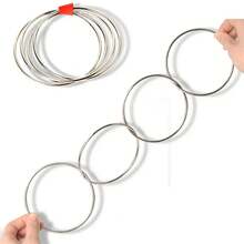 Juego de 4 piezas de jugueteágico para adolescentes, anillo de hierro, accesorios de magia, círculoágico clásico, juguete de magia de cerca para principiantes. - 4 piezas - Ver 2