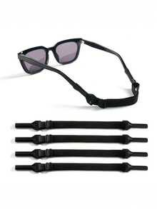 2/4pcs Colorful Sports Glasses Lanyard, Adjustable Anti-Slip Glasses Chain, Elastic Eyewear Accessories Set - Multicolor - View 7