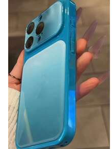 新款 Ins 風格拼色波點 3D 即時變色手機殼，適用 17 Pro Max、16 Pro、15、14，全包覆極簡設計 - 藍色 - 查看 4