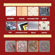60/180/600pcs Reusable Multi-Purpose Double-Sided Tape, Strong Adhesive Transparent Wall Stickers, No Cutting Required, No Residue (60pcs) - Multicolor - View 5