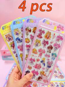 Pegatinas impermeables creativas personalizadas con pequeños patrones para equipaje, portátil, decoración de vasos, paquete de pegatinas autoadhesivas - Multicolor - Ver 14