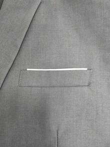 Men's Solid Gray Formal Suit Jacket And Black Suit Pants 2-Piece Set - Multicolor - View 5