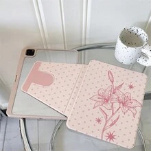 1件油畫百合印花平板保護殼，相容 iPad Air 6/5/4 與 10 (10.9 吋)，相容 iPad Pro 2024、Air M3/A16 2025，相容 Galaxy Tab S9 FE/S8 Plus/S7/S10，相容 OPPO Pad，相容 MatePad，相容 Vivo Pad，相容 Honor Pad，相容 Xiaoxin Pad - 彩色 - 查看 3
