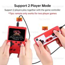 2.4-Inch Retro Handheld Game Console, Classic 8-Bit Console With 500 Built-In Games, Nostalgic Model, Gift For Kids. - Red With Gamepad - View 6