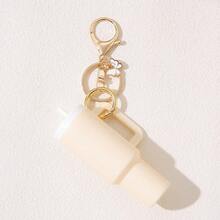 Cup Mini Tumbler Keychain Accessories Cute Cup Keychain With Flower Purse Handbag Backpack For Women School Car Accessories Goth - Multicolor - View 12