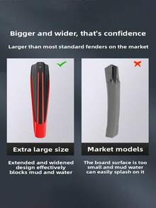 TOSUOD Mountain Bike Mudguard, Universal Front And Rear Wheel Mud Guard, Quick Release Installation, Stable And No Shaking, Effectively Blocks Mud And Water Splashing, Essential Protective Accessory For All Types Of Mountain Bikes, Commuting And Off-Road Cycling - Multicolor - View 6