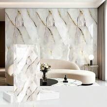 Azulejos de pared autoadhesivos 3D con efecto mármol fáciles de aplicar - Papel tapiz de espuma autoadhesivo e impermeable, adecuado para salpicadero de cocina, sala de estar, dormitorio, decoración de baño - Pegatinas de pared de vinilo fáciles de cortar y lavables - Adhesivo para azulejos - Pegatinas de pared - Ver 7