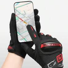 Motorcycle Riding Gloves Unisex, Breathable Touchscreen Anti-Slip Anti-Fall Wear-Resistant Hard Shell Finger Protection Motorcycle Gloves, Off-Road Electric Bike Gloves - A - View 3
