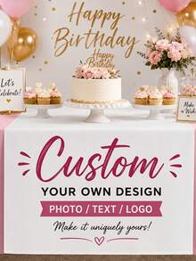 Custom Company Logo Table Runner, Personalized Exhibition Market And Store Booth Display Banner - Multicolor - View 6