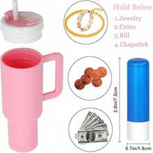 Cup Mini Tumbler Keychain Accessories Cute Cup Keychain With Flower Purse Handbag Backpack For Women School Car Accessories Goth - Multicolor - View 4