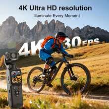 POCKET High-Definition 4K Pocket Action Camera, 330° Automatic Left-Right Tracking Rotating Video Recorder, Equipped With 1.72-Inch Touch High-Definition Display Screen, 12 Million Effective Pixels, WIFI Connection For Instant Photo Sharing, One-Click Rotating Selfie Vlog Camera, 18x Digital Focus, Supports USB Charging, Comes With Tripod, Convenient For Carrying And Use. - 查看 6