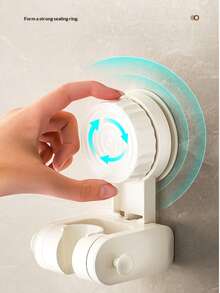 1pc Adjustable Shower Head Holder With Movable Suction Cup, No-Drill Fixed Shower Head Bracket For Home Bathroom - Multicolor - View 6