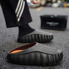 新工廠直供高品質包頭顆粒按摩拖鞋，百搭時尚情侶拖鞋 - 黑色 - 查看 11
